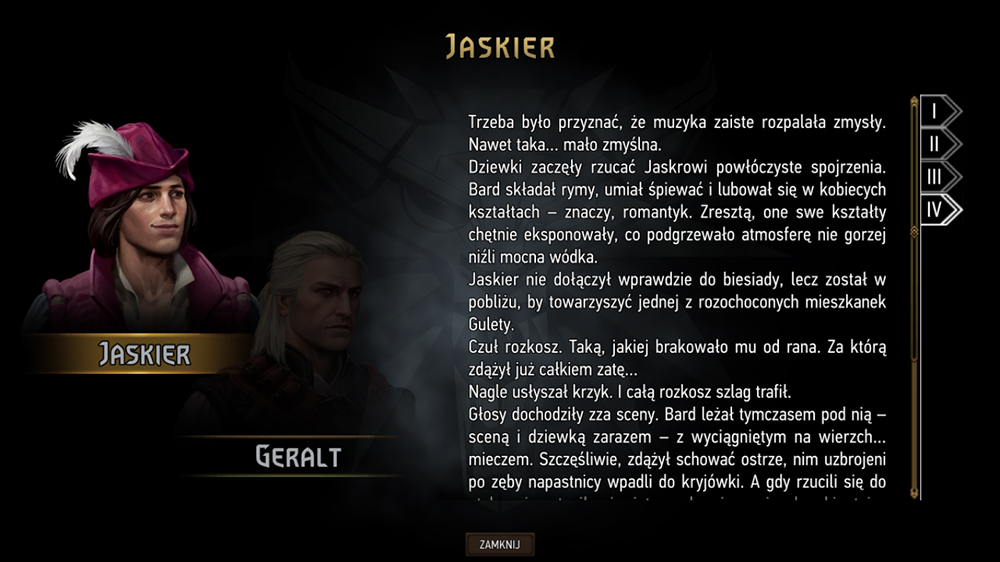 czwarty etap podróży jaskier