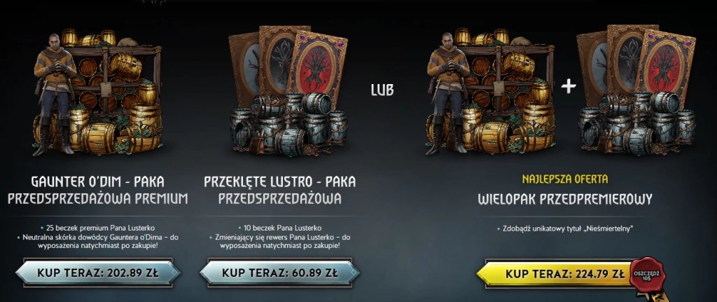 Pan Lusterko - paki przedsprzedażowe