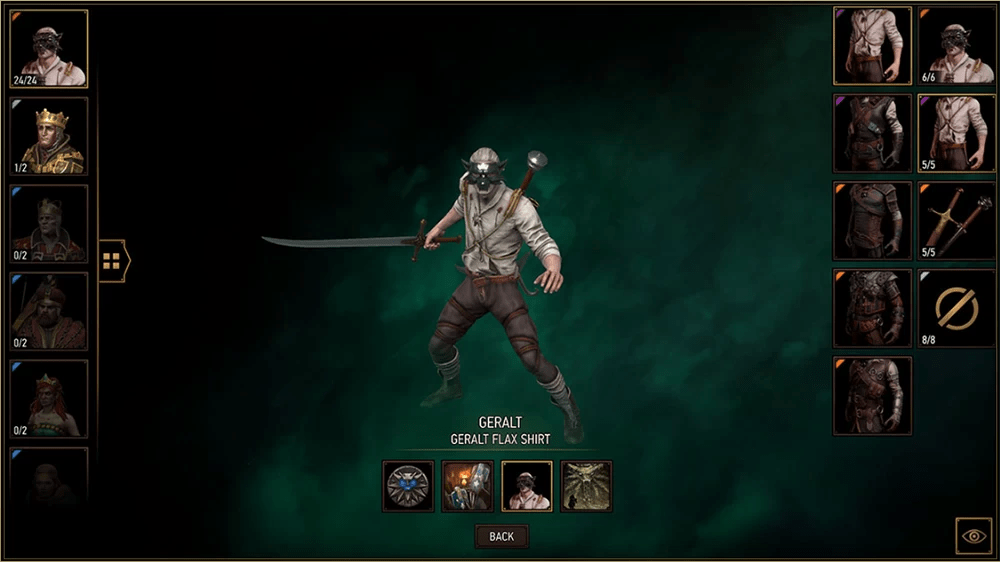 gwint podróż legendarna skórka geralt